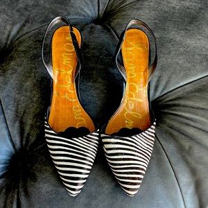 Sam Edelman Orly Calf Hair Slingback Heels.
